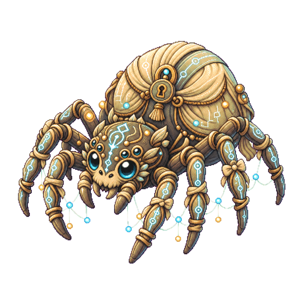 Curtainsilk Spider creature art from The World Beneath