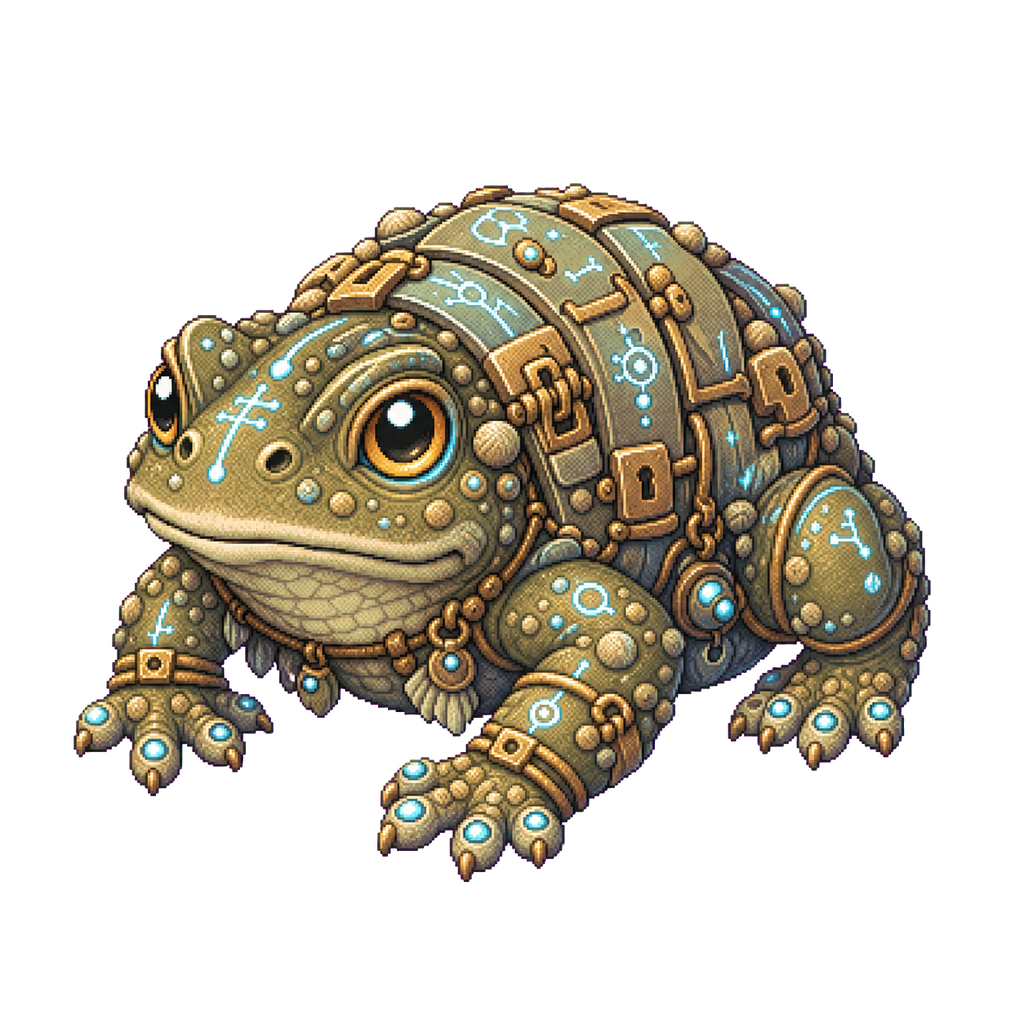 Latchshell Toad creature art from The World Beneath