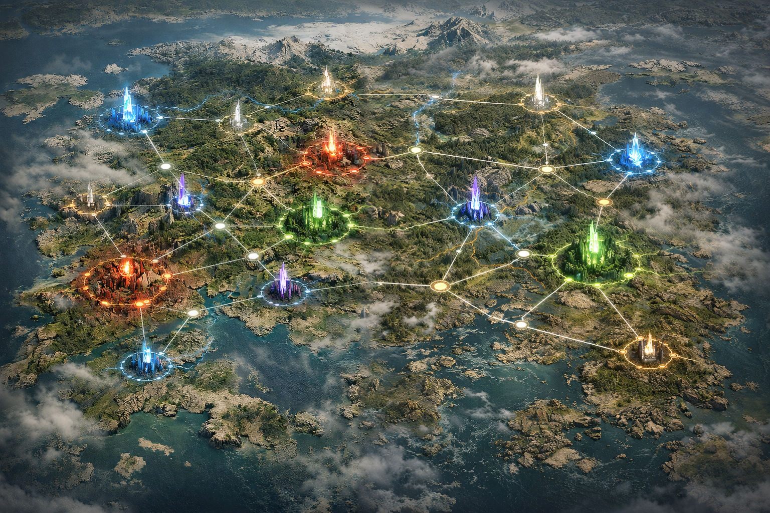 Shared world map artwork