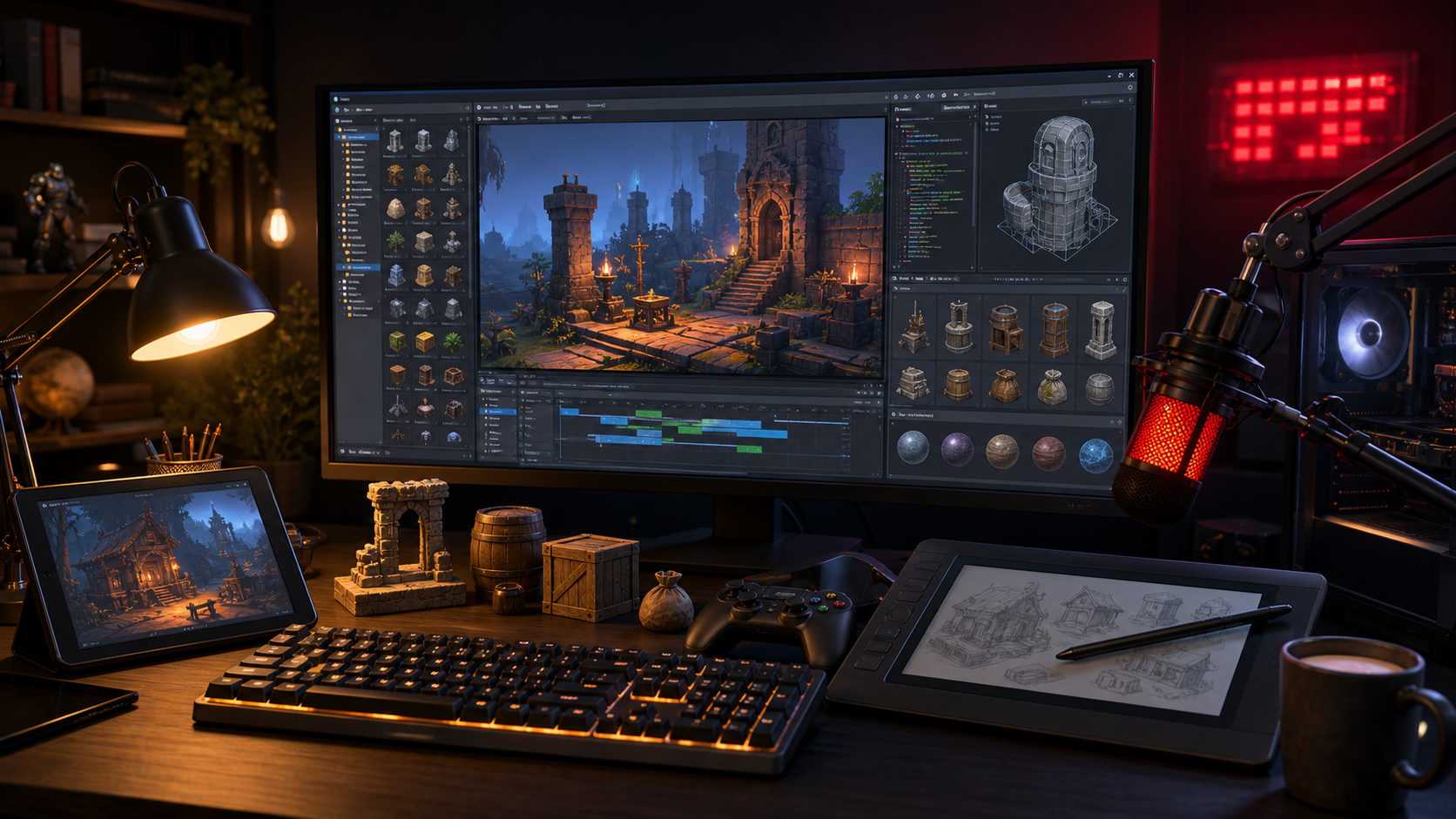 Live mod and game asset building workspace